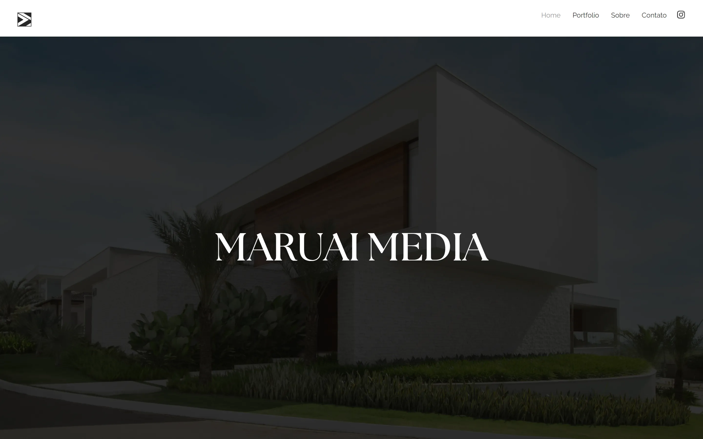 Primeira tela do site Maruai Media